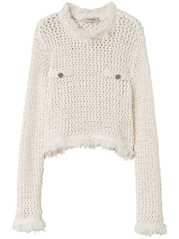 jacquard mesh jumper - LISKAFASHION