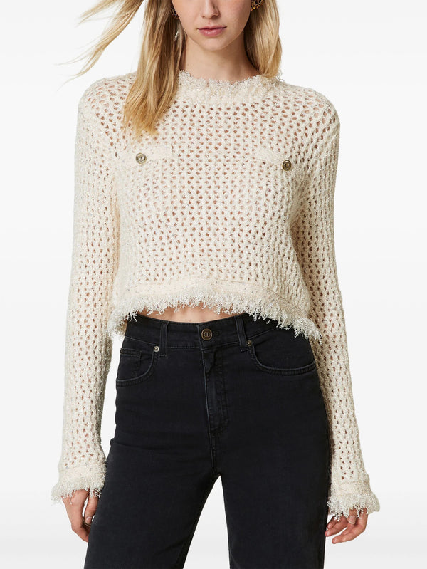 jacquard mesh jumper - LISKAFASHION