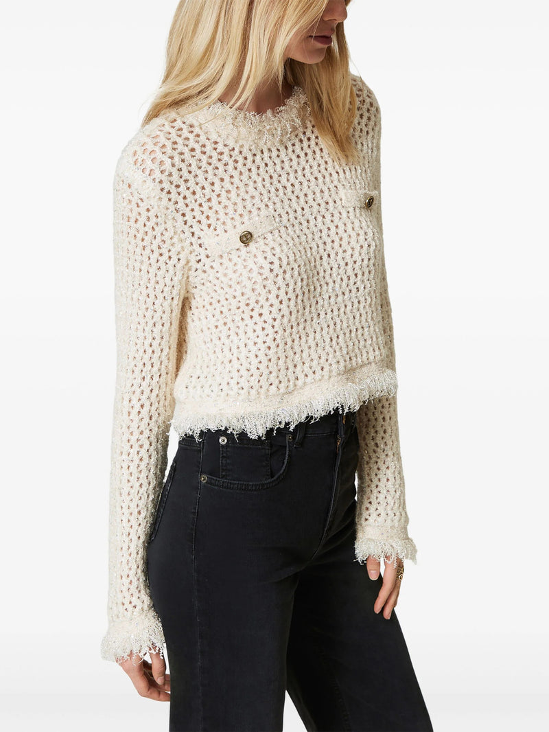 jacquard mesh jumper - LISKAFASHION