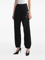 JW Anderson logo - embroidered elasticated - waist track pants - LISKAFASHION