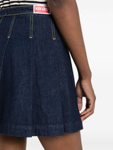 Kenzo pleated denim mini skirt - LISKAFASHION