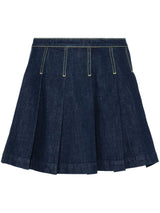 Kenzo pleated denim mini skirt - LISKAFASHION