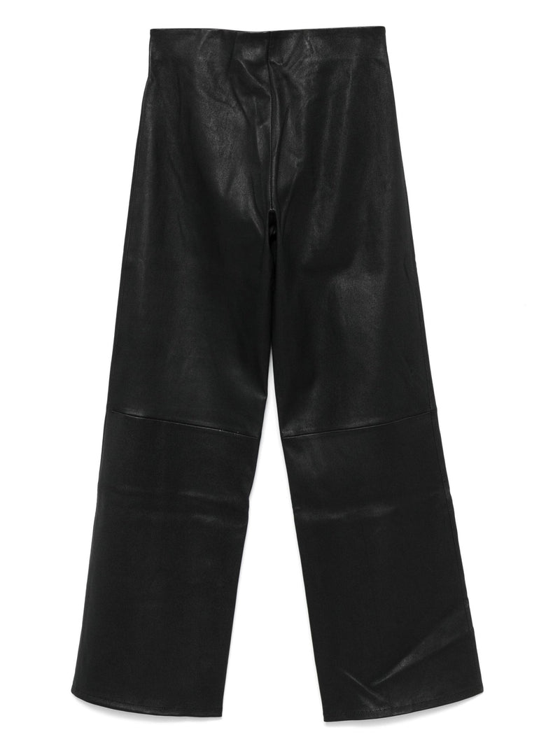 leather straight - legged trousers - LISKAFASHION