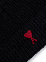 logo - embroidered ribbed - knit beanie - LISKAFASHION