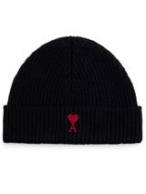 logo - embroidered ribbed - knit beanie - LISKAFASHION