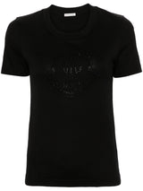 logo - print cotton T - shirt - LISKAFASHION