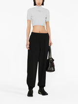 logo - print track pants - LISKAFASHION