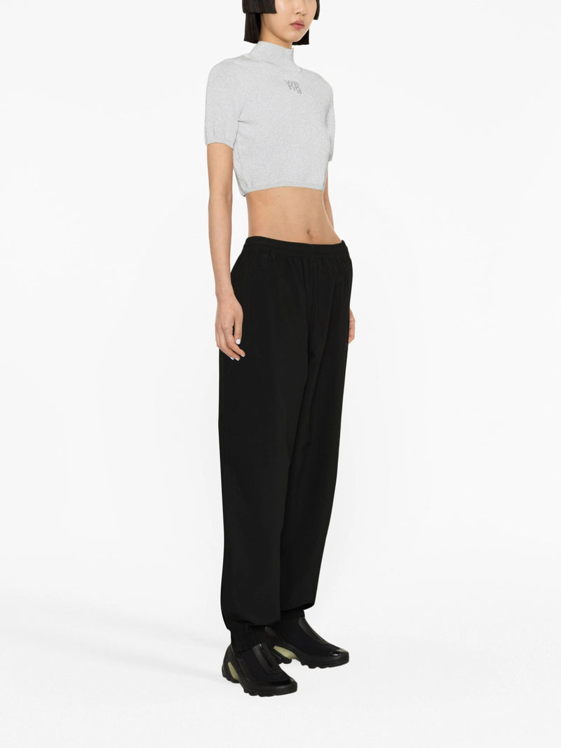 logo - print track pants - LISKAFASHION