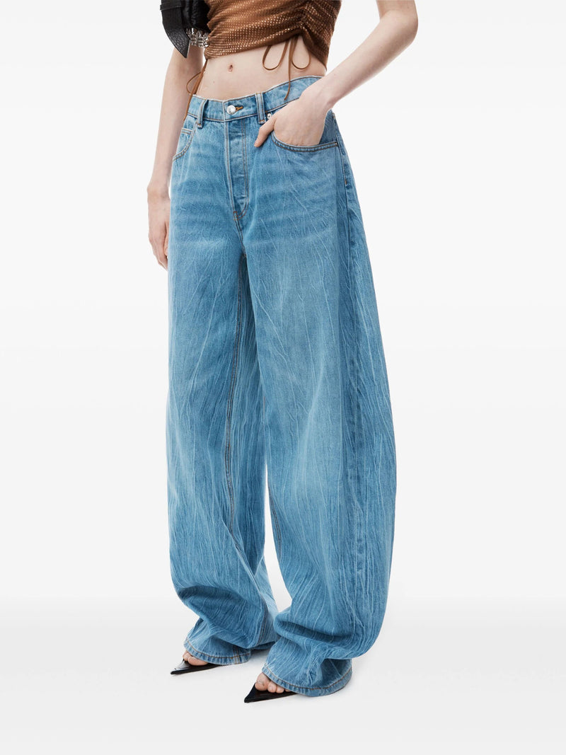 low - rise wide - leg jeans - LISKAFASHION