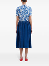 Marni logo - patch denim skirt - LISKAFASHION