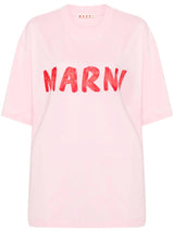 Marni logo-stamp cotton T-shirt - LISKAFASHION
