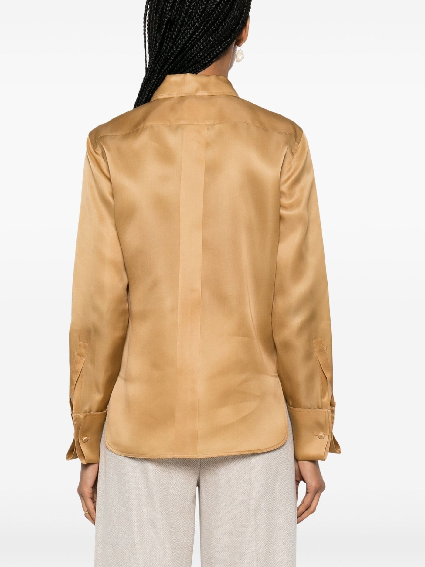 Tシャツ・カットソー Max Mara SS24 NOLA ORGANDY SHIRT (2411111023600 001 KHAKI) Max Mara SS24 NOLA ORGANDY SHIRT (2411111023600 001 KHAKI