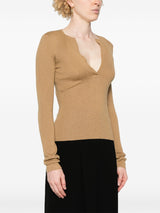 Max Mara V - neck ribbed jumper - LISKAFASHION