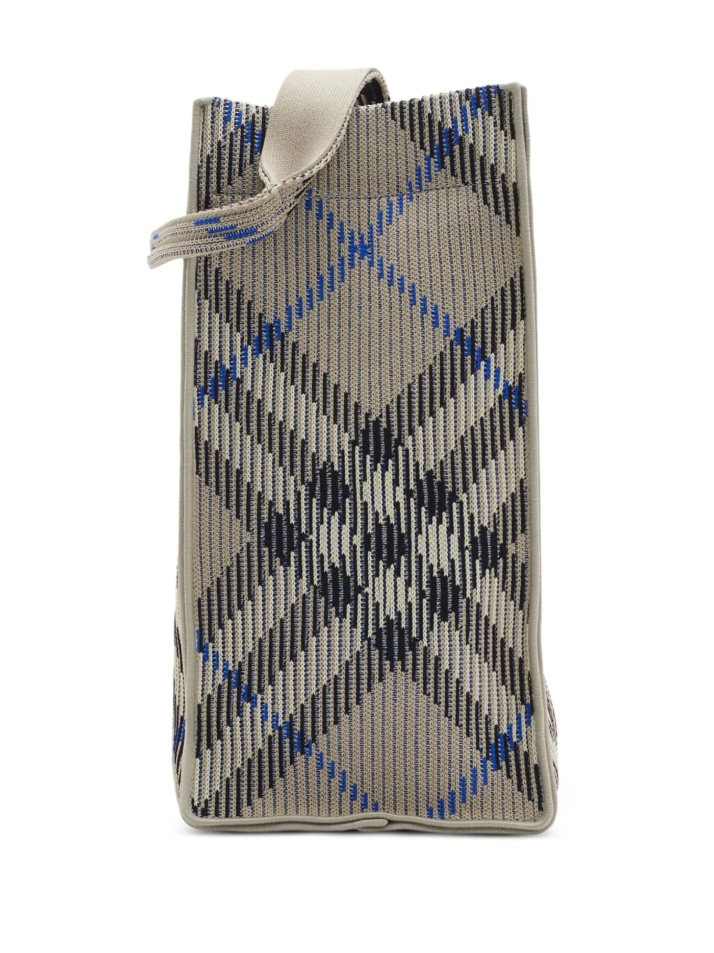 medium check knitted tote bag – LISKAFASHION