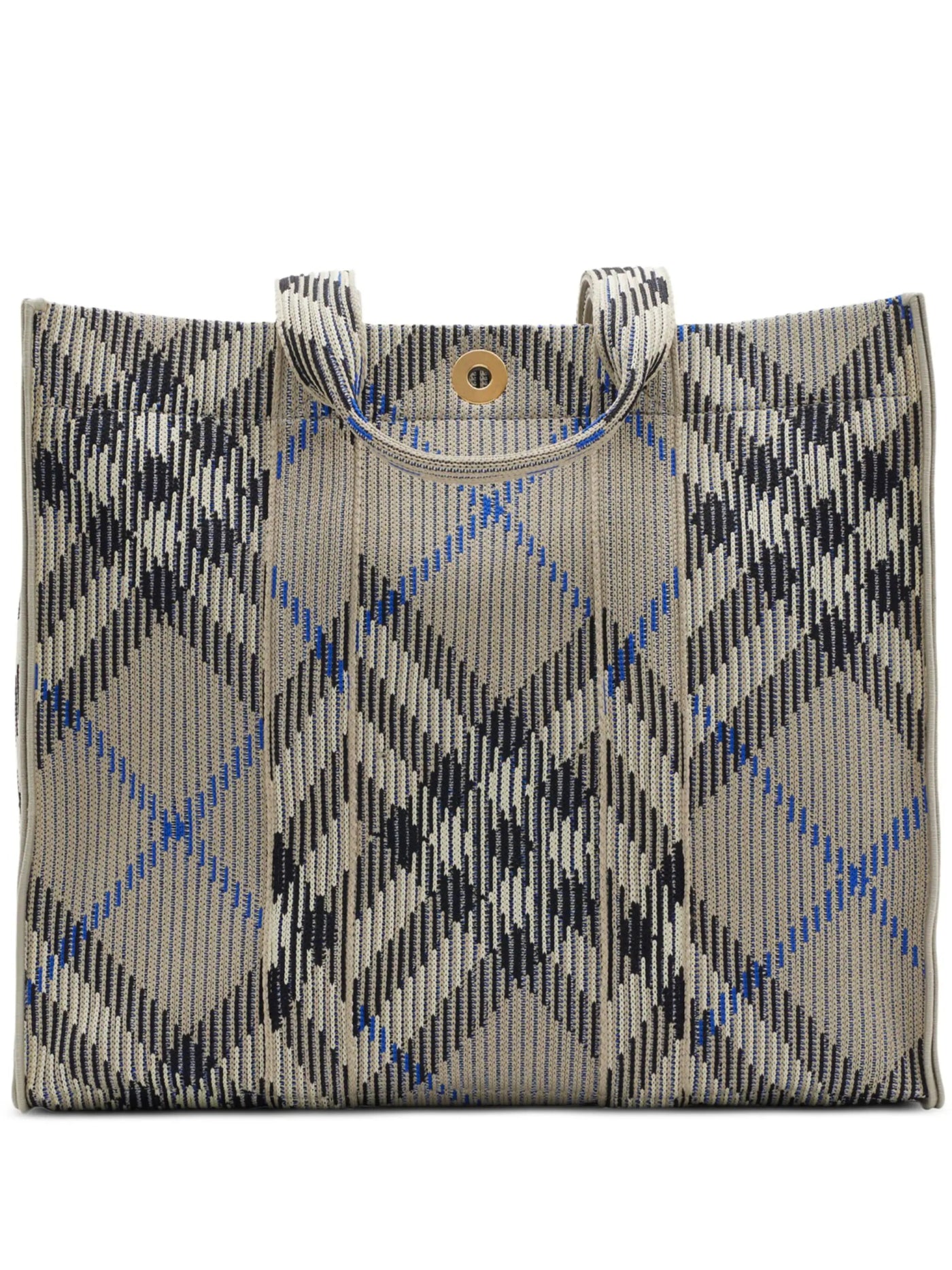 medium check knitted tote bag – LISKAFASHION