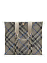 medium check knitted tote bag - LISKAFASHION