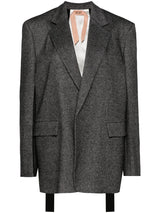 mélange - effect blazer - LISKAFASHION