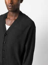 mélange - effect wool blend cardigan - LISKAFASHION