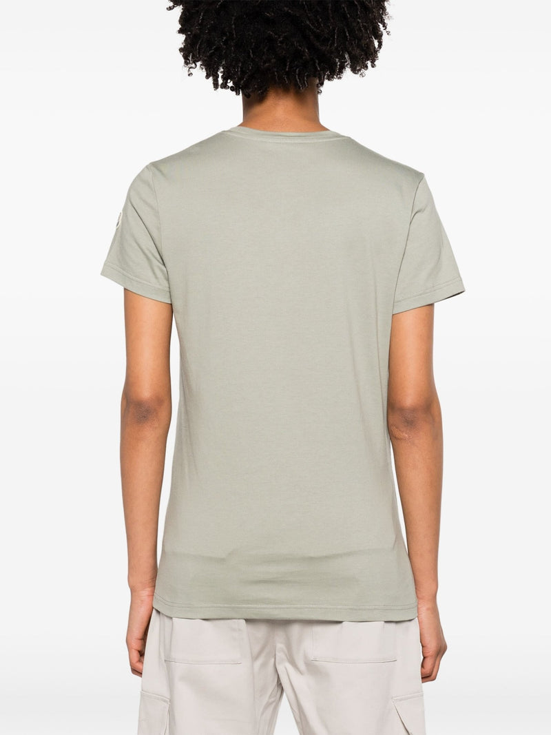 Moncler logo-embossed cotton T-shirt - LISKAFASHION