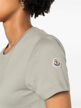 Moncler logo-embossed cotton T-shirt - LISKAFASHION