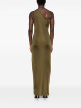 one - shoulder silk maxi dress - LISKAFASHION