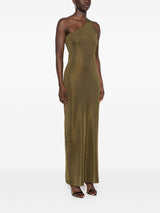 one - shoulder silk maxi dress - LISKAFASHION