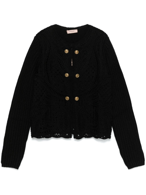 open - knit cardigan - LISKAFASHION