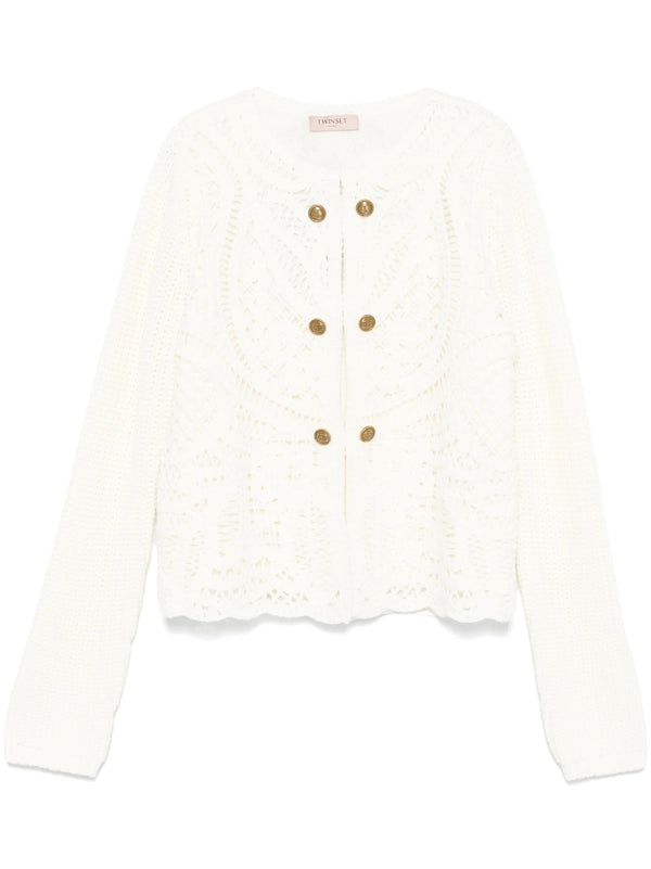 open - knit cardigan - LISKAFASHION