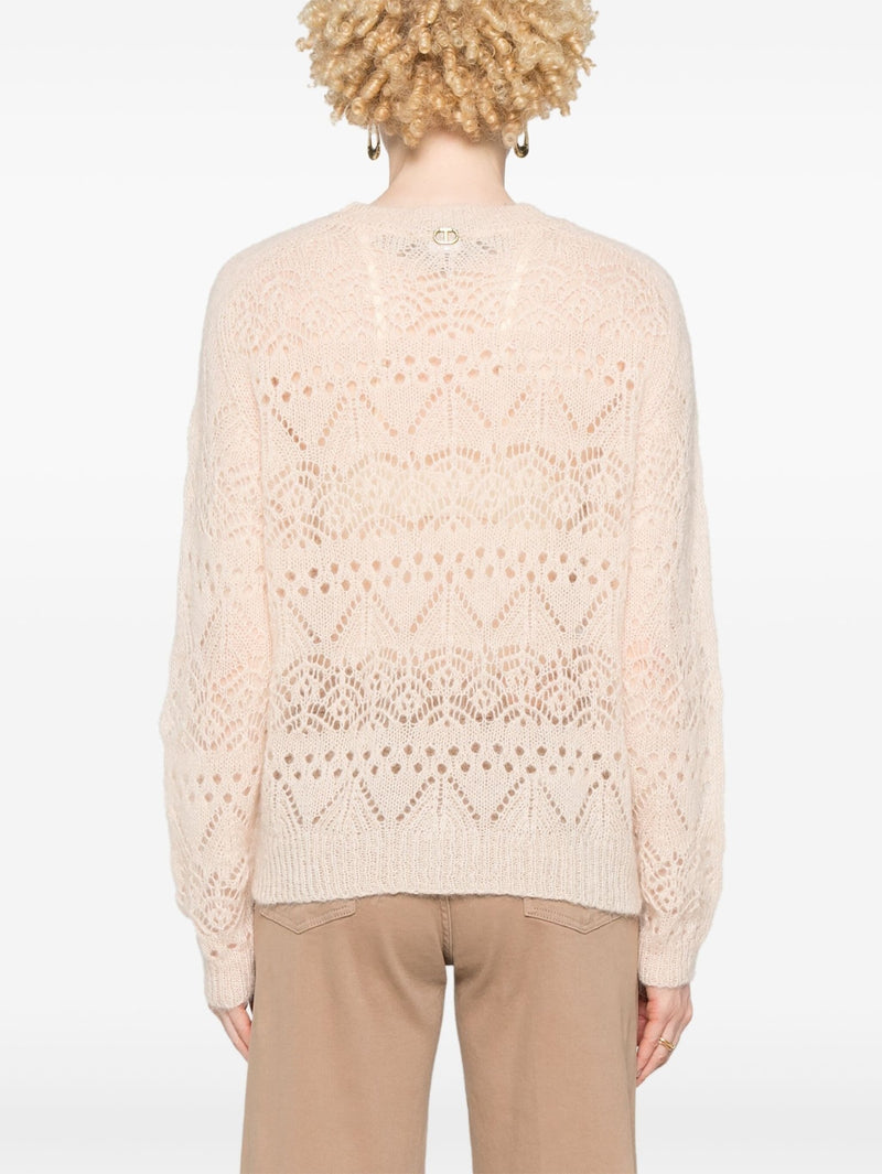 openwork crochet jumper - LISKAFASHION