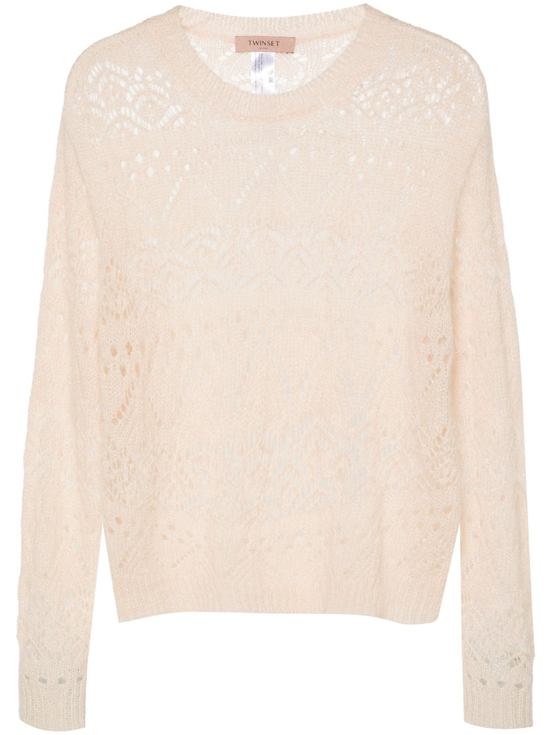 openwork crochet jumper - LISKAFASHION