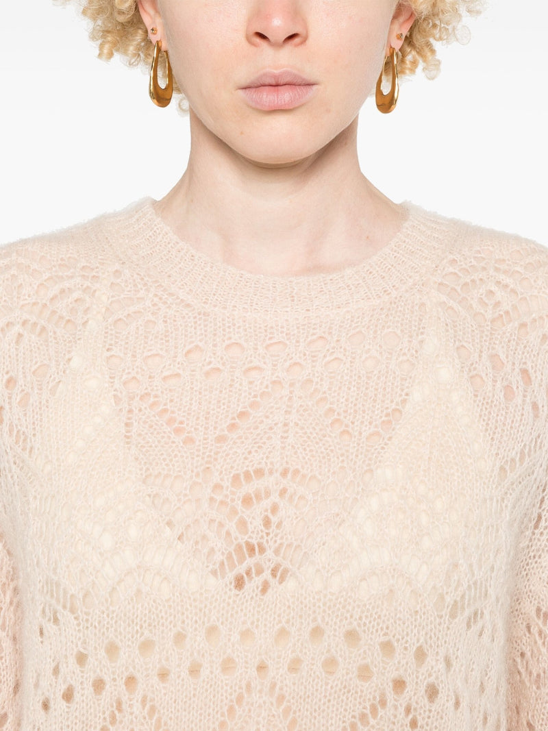 openwork crochet jumper - LISKAFASHION