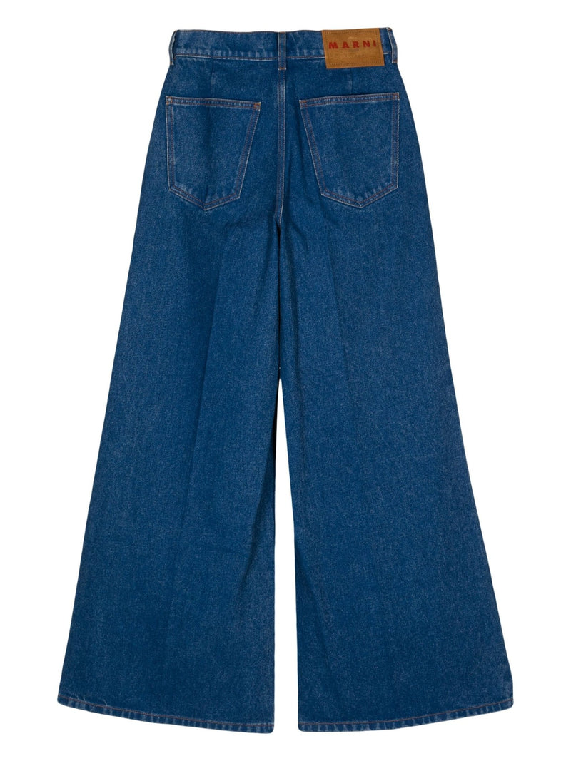 organic - cotton wide - leg jeans - LISKAFASHION