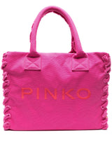 PINKO logo-embroidered beach bag - LISKAFASHION