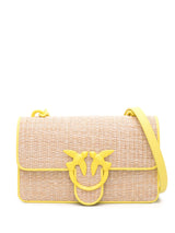 PINKO mini Love One raffia shoulder bag - LISKAFASHION