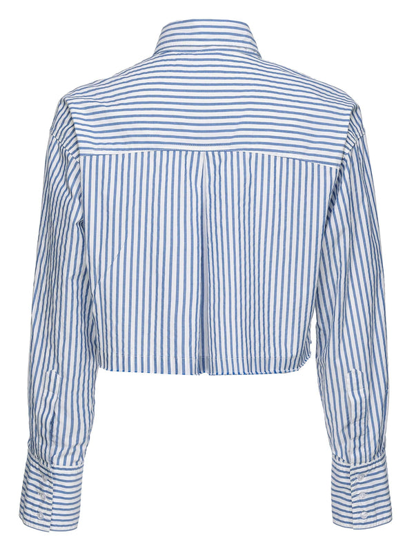 PINKO striped crop shirt - LISKAFASHION