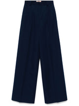 pinstripe wide - leg trousers - LISKAFASHION