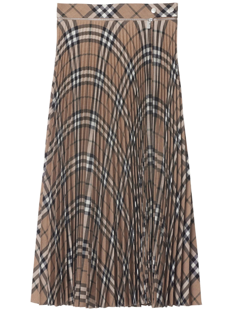 pleated check skirt - LISKAFASHION