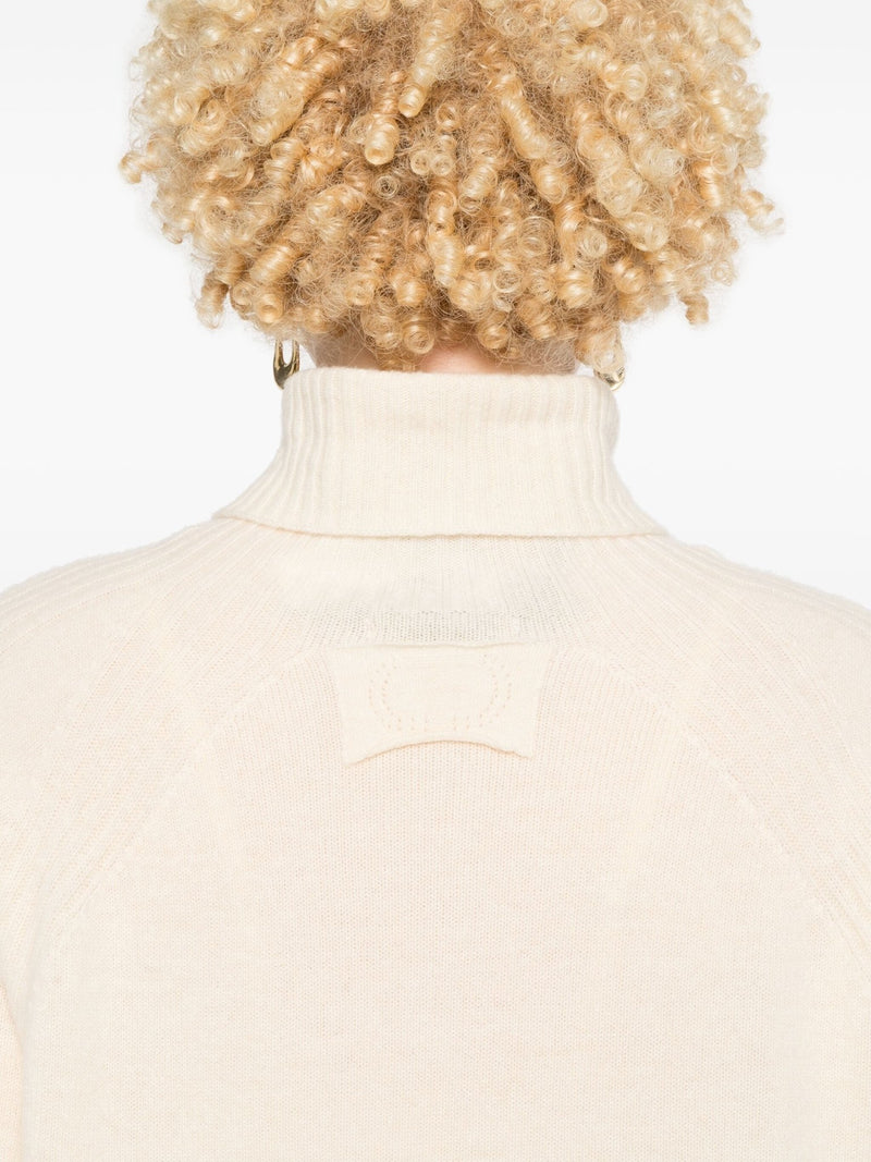 roll - neck wool - cashmere blend jumper - LISKAFASHION