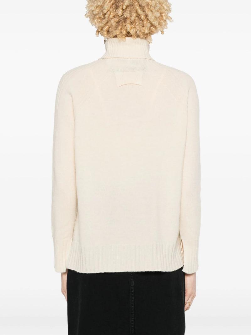 roll - neck wool - cashmere blend jumper - LISKAFASHION