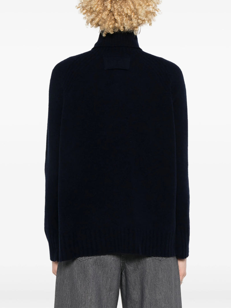 roll - neck wool - cashmere blend jumper - LISKAFASHION