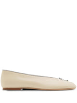 Sadler Zip leather ballerina shoes - LISKAFASHION