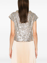 sequinned top silver - LISKAFASHION