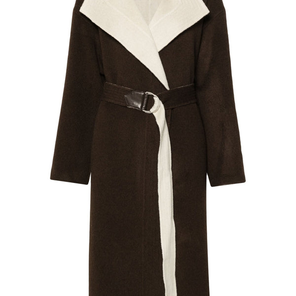 shawl-collar belted coat – LISKAFASHION