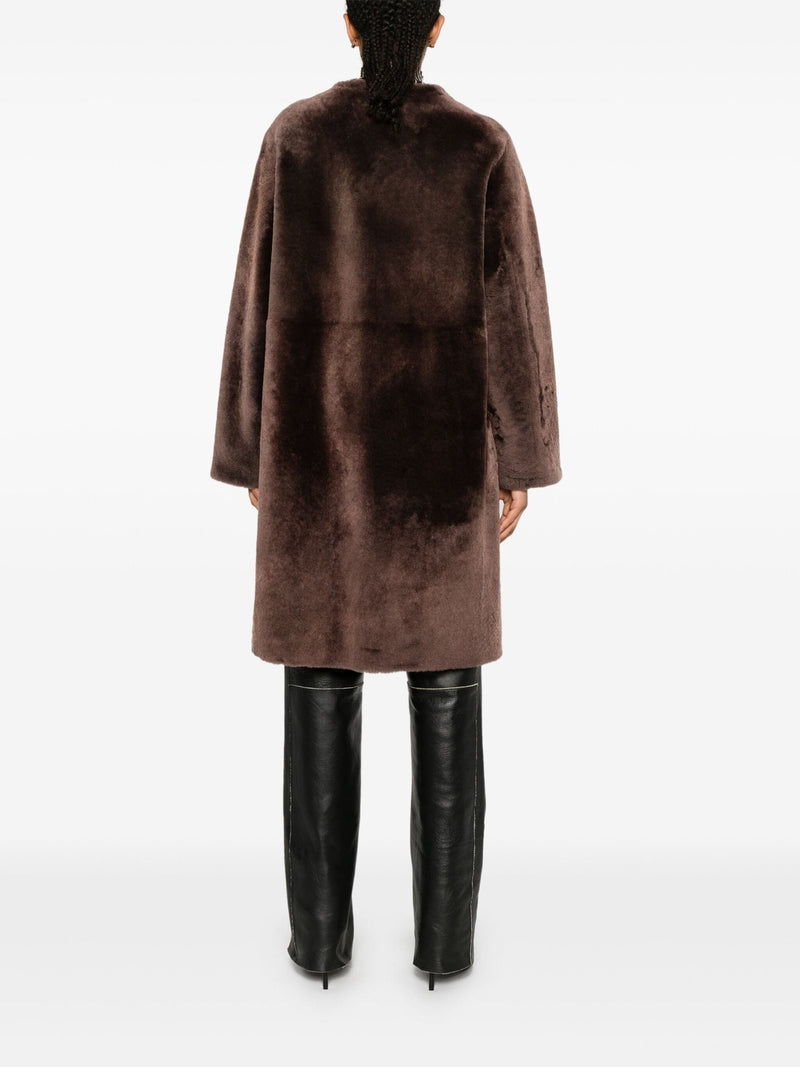 shearling coat - LISKAFASHION