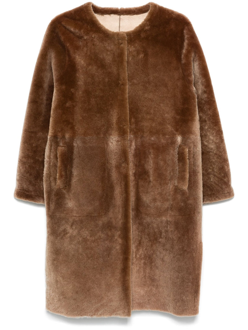 shearling coat - LISKAFASHION