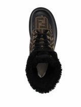 Signature FF - logo padded biker boots - LISKAFASHION