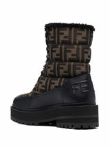 Signature FF - logo padded biker boots - LISKAFASHION