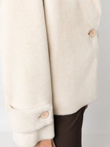 single - breasted shearling jacket - LISKAFASHION