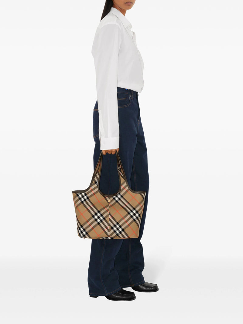 small check tote bag - LISKAFASHION