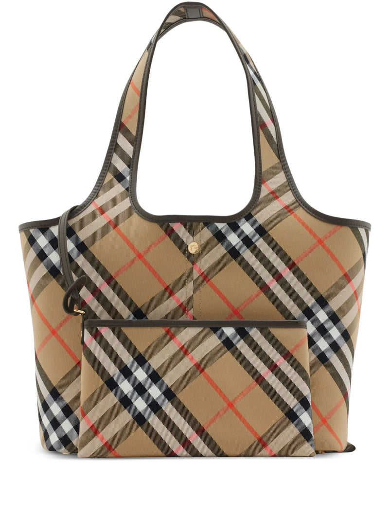 small check tote bag - LISKAFASHION